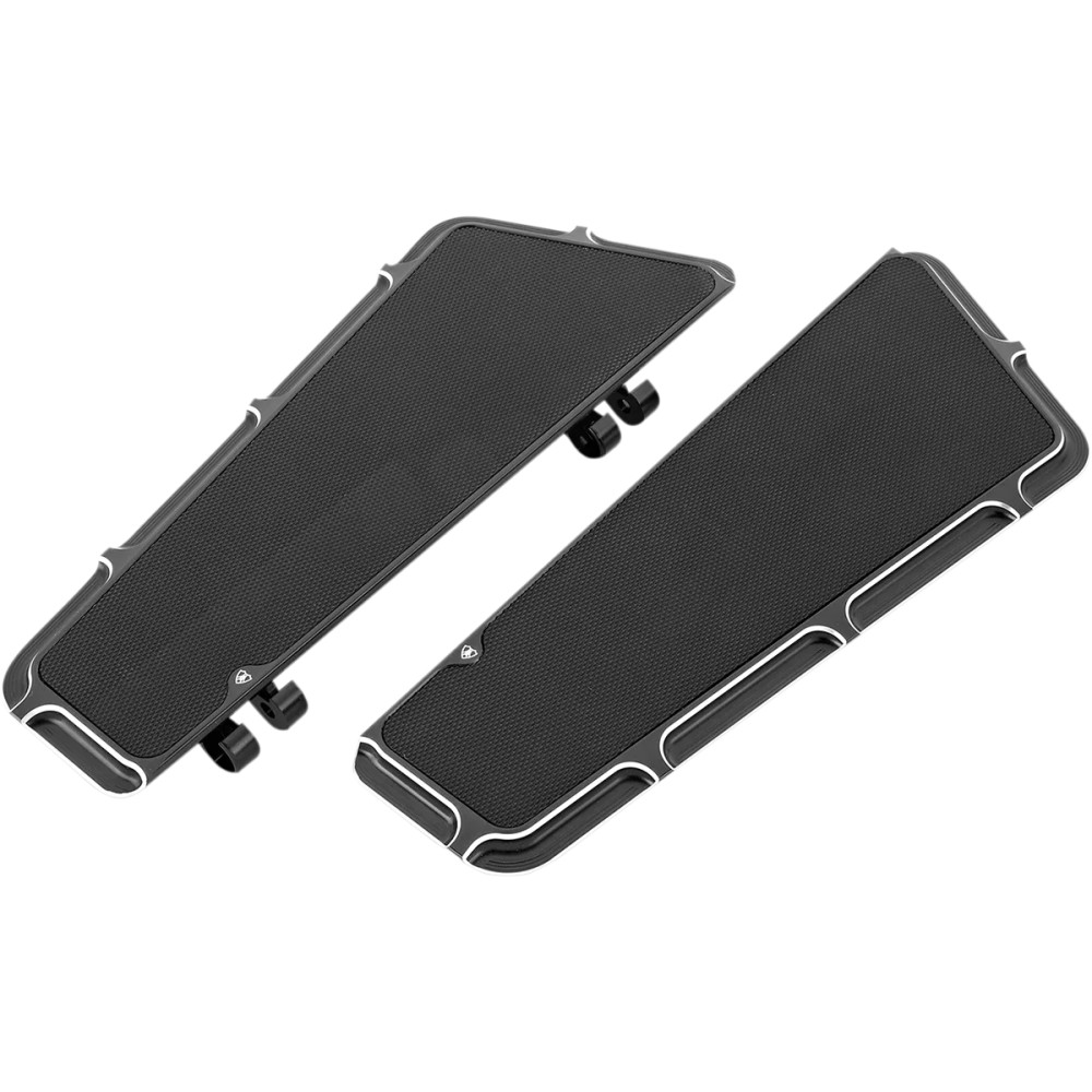 Beveled Adjustable Floorboards — 13.8 in L, 5 in W, Black