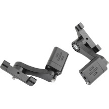 Adjustable Passenger Floorboard Mounts — Black anodized