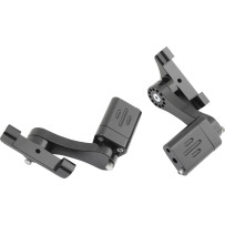 Adjustable Passenger Floorboard Mounts — Black anodized