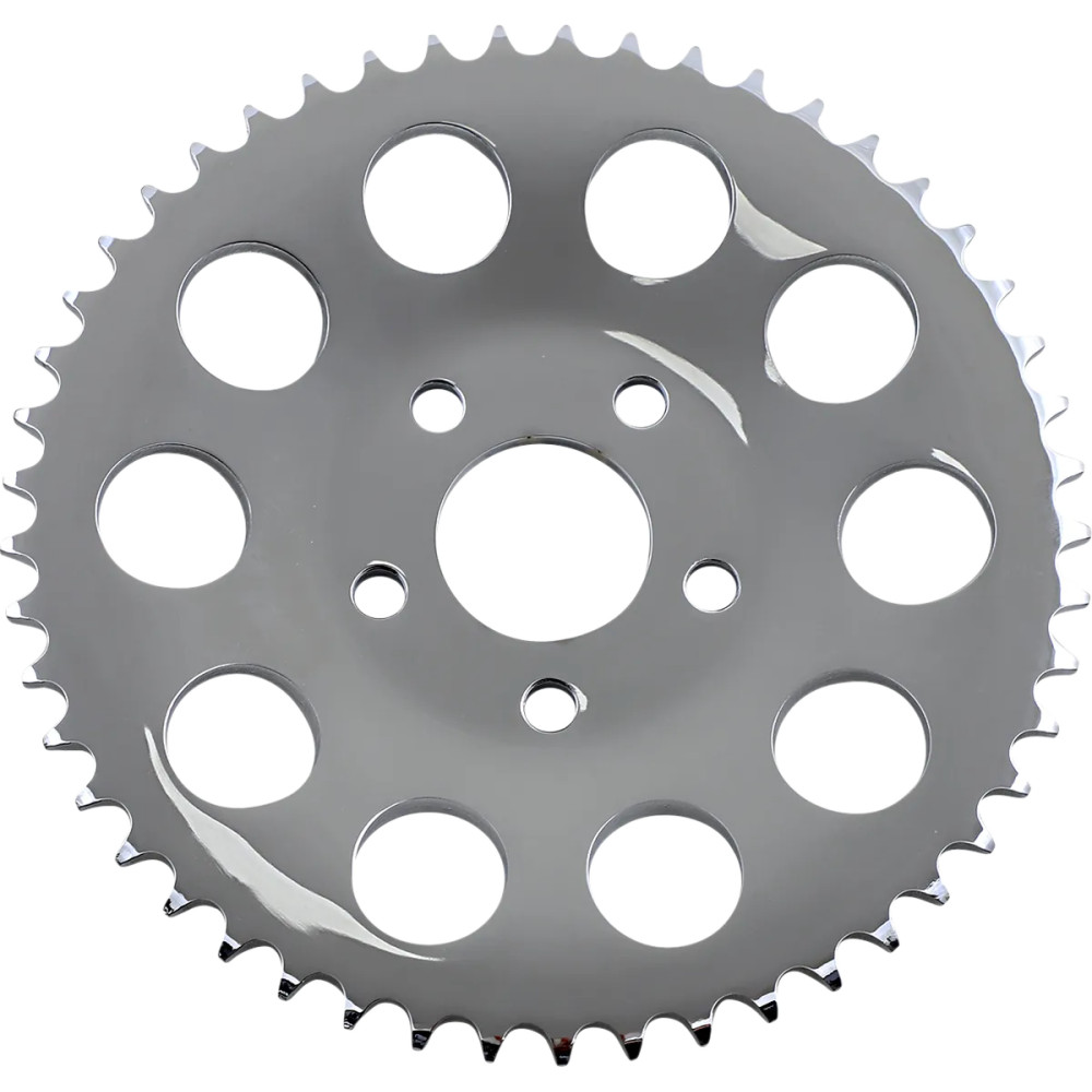 Rear Wheel Sprocket — 530 chain, 49T, 11.7 mm offset, Chrome