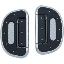 Heavy Industry Driver and Passenger Floorboards — Chrome finish, pair