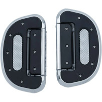 Heavy Industry Driver and Passenger Floorboards — Chrome finish, pair