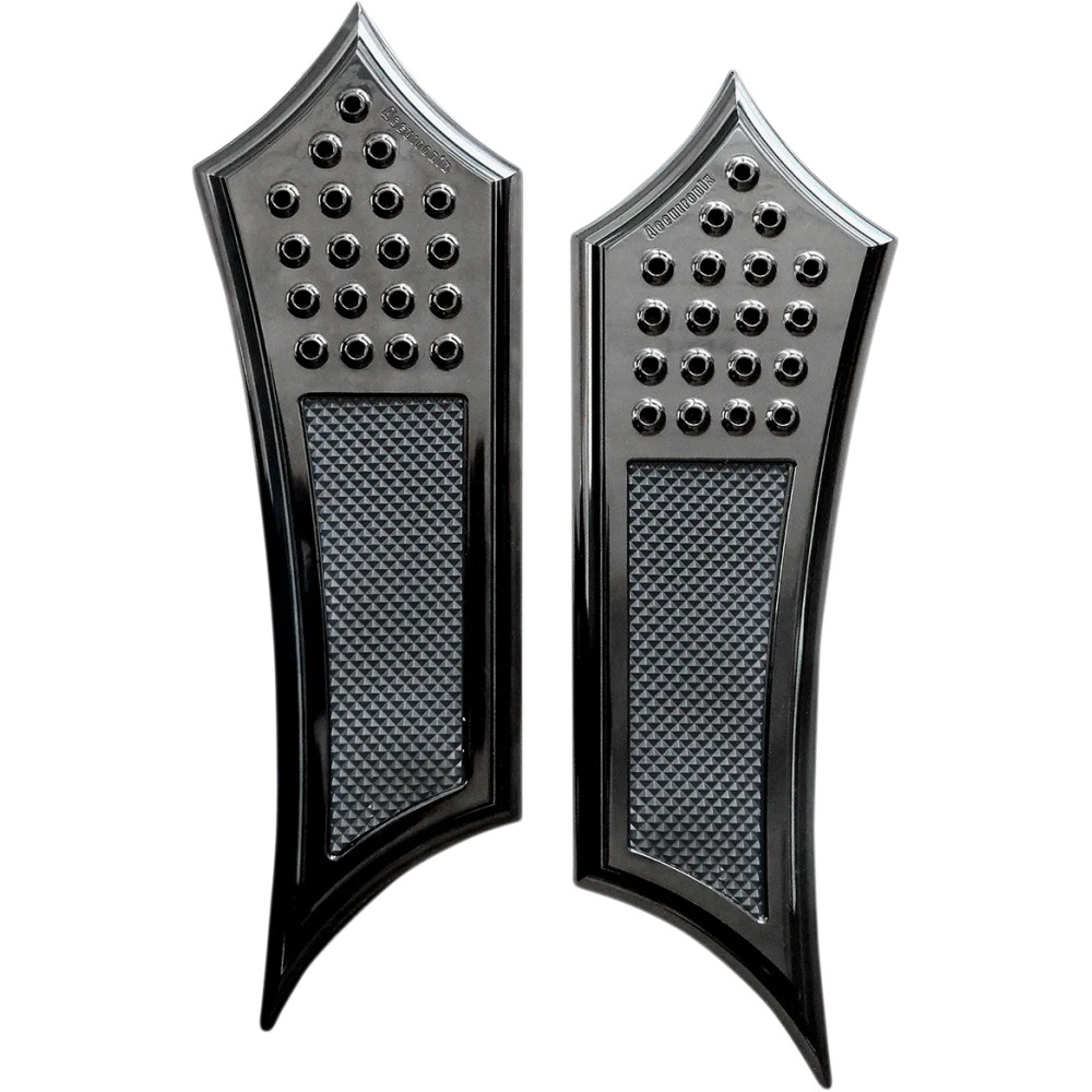 Reposapiés delanteros — para conductor, extendidos, Negro