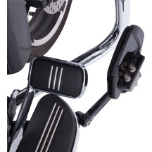 Reposapiés Twin Rail — Conductor y pasajero, negro