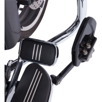 Reposapiés Twin Rail — Conductor y pasajero, negro