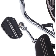 Reposapiés Twin Rail — Conductor y pasajero, negro