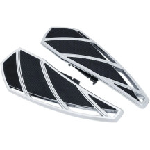 Phantom Driver Floorboards — Black, Chrome, Fits Indian Chief/Chieftain/Roadmaster/Springfield