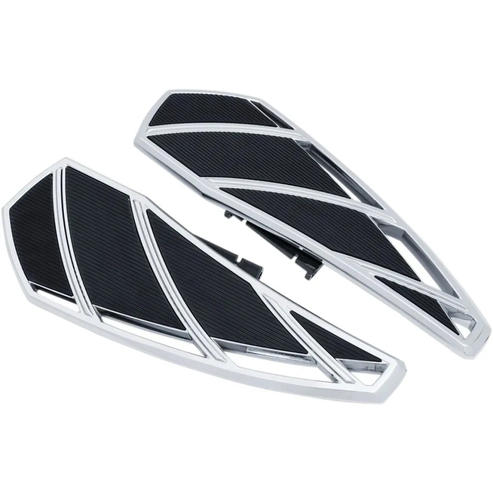 Phantom Driver Floorboards — Black, Chrome, Fits Indian Chief/Chieftain/Roadmaster/Springfield