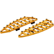 MX Billet Floorboards — 18" length, 5-3/4" width, 19 mm thickness, Gold anodized