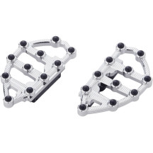 MX Billet Floorboards — 20.5 cm (8") length, 11 cm (4-1/4") width, 19 mm (3/4") thickness, Chrome