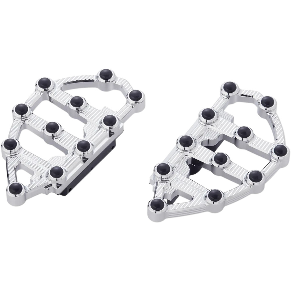 MX Billet Floorboards — 20.5 cm (8") length, 11 cm (4-1/4") width, 19 mm (3/4") thickness, Chrome