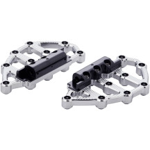 MX Billet Floorboards — 20.5 cm (8") length, 11 cm (4-1/4") width, 19 mm (3/4") thickness, Chrome