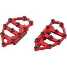 MX Billet Floorboards — 8 in length, 3/4 in thickness, 4-1/4 in width, Red anodized