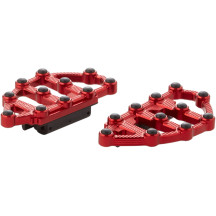 MX Billet Floorboards — 8 in length, 3/4 in thickness, 4-1/4 in width, Red anodized