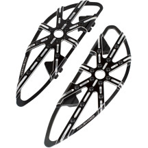 10 Gauge Reposapiés — 45.5 cm (18"), 25 mm (1"), 14.5 cm (5-3/4"), Anodizado negro