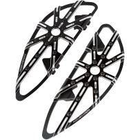 10 Gauge Reposapiés — 45.5 cm (18"), 25 mm (1"), 14.5 cm (5-3/4"), Anodizado negro