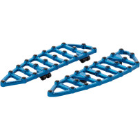 MX Billet Floorboards — 18 in, blue anodized