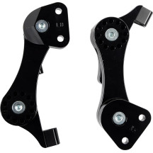 Adjustable Passenger Floorboard Mounts — Pair, Black