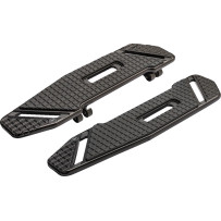 SpeedLiner Driver Floorboards — Black anodized, knurled billet