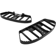 MX Style Driver and Passenger Floorboards — 15 in, Black, fits Harley-Davidson M8 Softail
