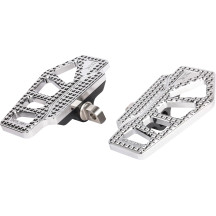 Apex Mini Floorboards — 6-1/2" length, 3-1/2" width, Chrome