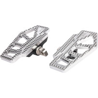 Apex Mini Floorboards — 6-1/2" length, 3-1/2" width, Chrome
