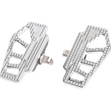 Apex Mini Floorboards — 6-1/2" length, 3-1/2" width, Chrome