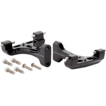 Forged Passenger Floorboard Mounts — Black, Anodized