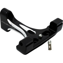 Forged Passenger Floorboard Mounts — Passenger, Black anodized, Kit