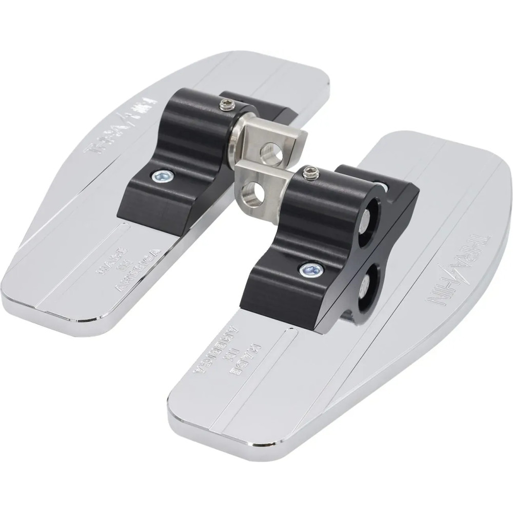 Mini Floorboards — 20.5 cm (8"), 76 mm (3"), Pair, Chrome