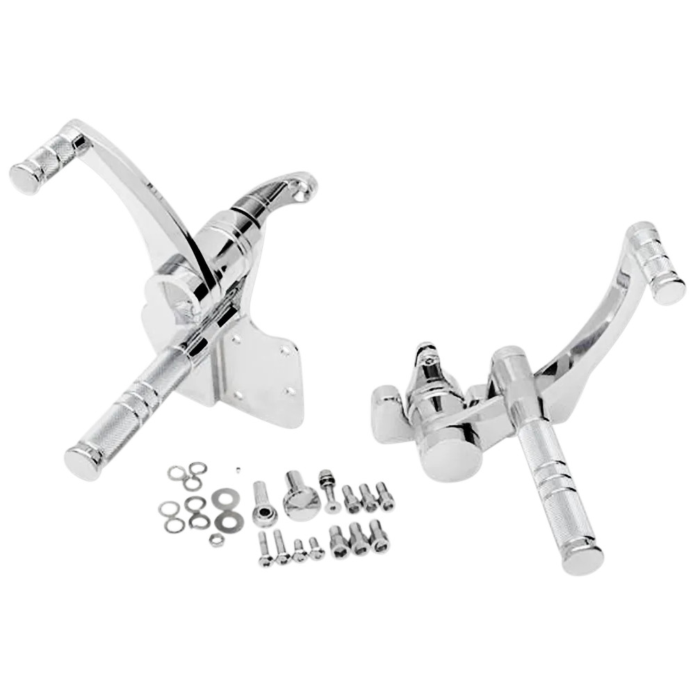 Controles adelantados — +229 mm (+9") hacia adelante, cromado