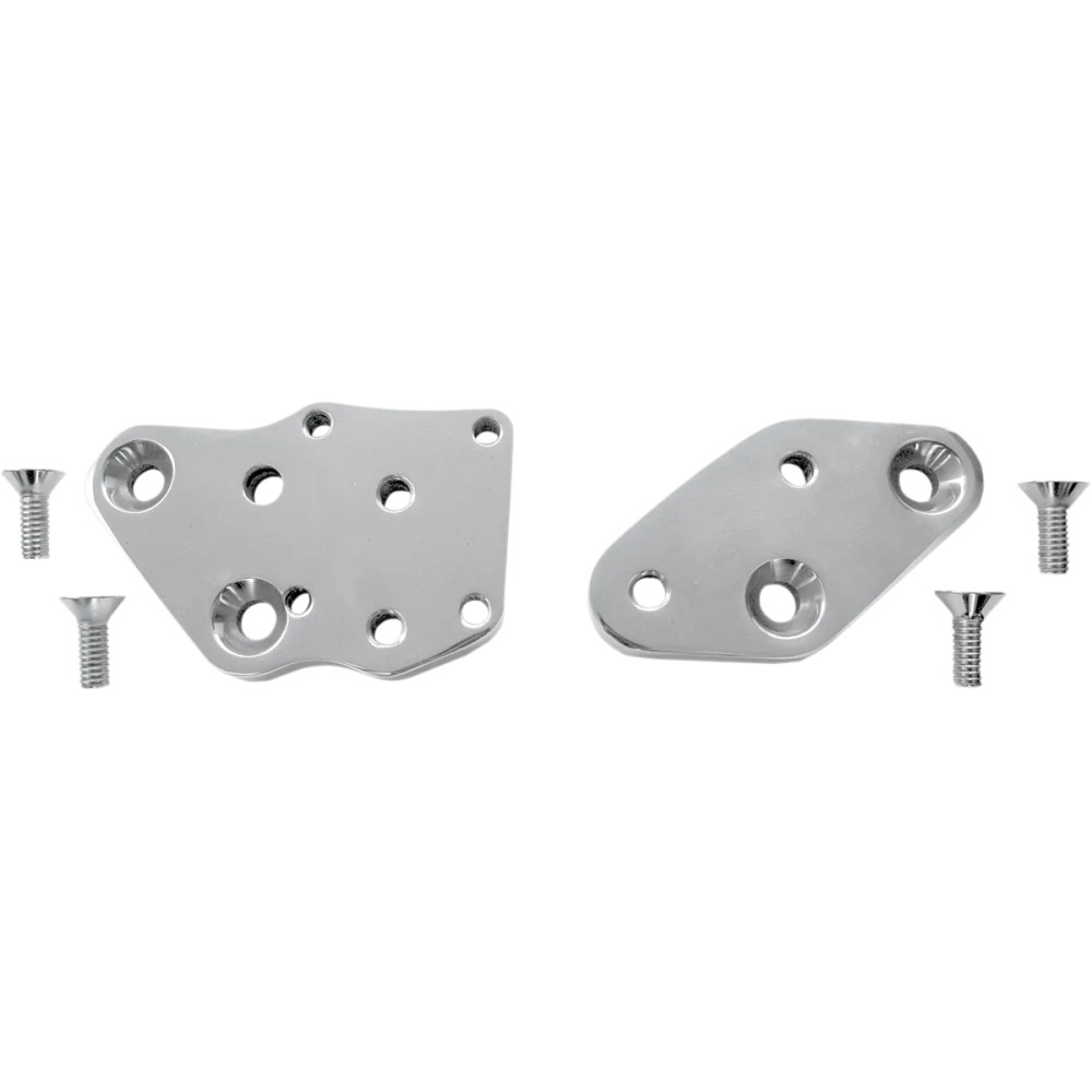Placas adaptadoras Kick-Back — 34,9 mm (1-3/8") hacia atrás, Cromo pulido