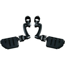 Longhorn Offset Dually Highway Pegs — 32 mm (1-1/4") clamp, 32 mm offset adjustable, black gloss