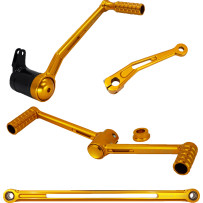 SpeedLiner Foot Control Kit — Gold anodized, CNC billet aluminum, Heel-Toe shifter