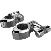 Engine Guard Highway Peg Hingeless Mounting Clamp Kit — 32 mm (1-1/4"), clamp-on, chrome