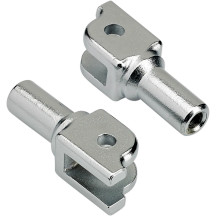 Foot Peg Mounts — Female mount, Driver, Chrome