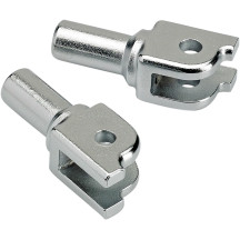 Foot Peg Mounts — Female mount, Driver, Chrome