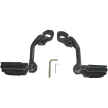 Highway Pegs With Mounting Arms — 32 mm (1-1/4"), 12.5 cm (5"), Black