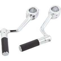 Highway Peg Mounts with Pegs — 1-1/4" engine guards, Chrome
