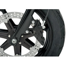 Six-Piston Differential-Bore Front Caliper — 6 piston, 330 mm (13"), left, anodized black