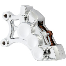 Ness Tech Six-Piston Differential Bore Caliper — 356 mm (14"), Front Left, Chrome