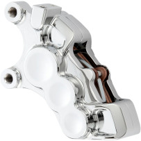 Ness Tech Six-Piston Differential Bore Caliper — 6 piston, 300 mm (11.8 in), front left, Chrome