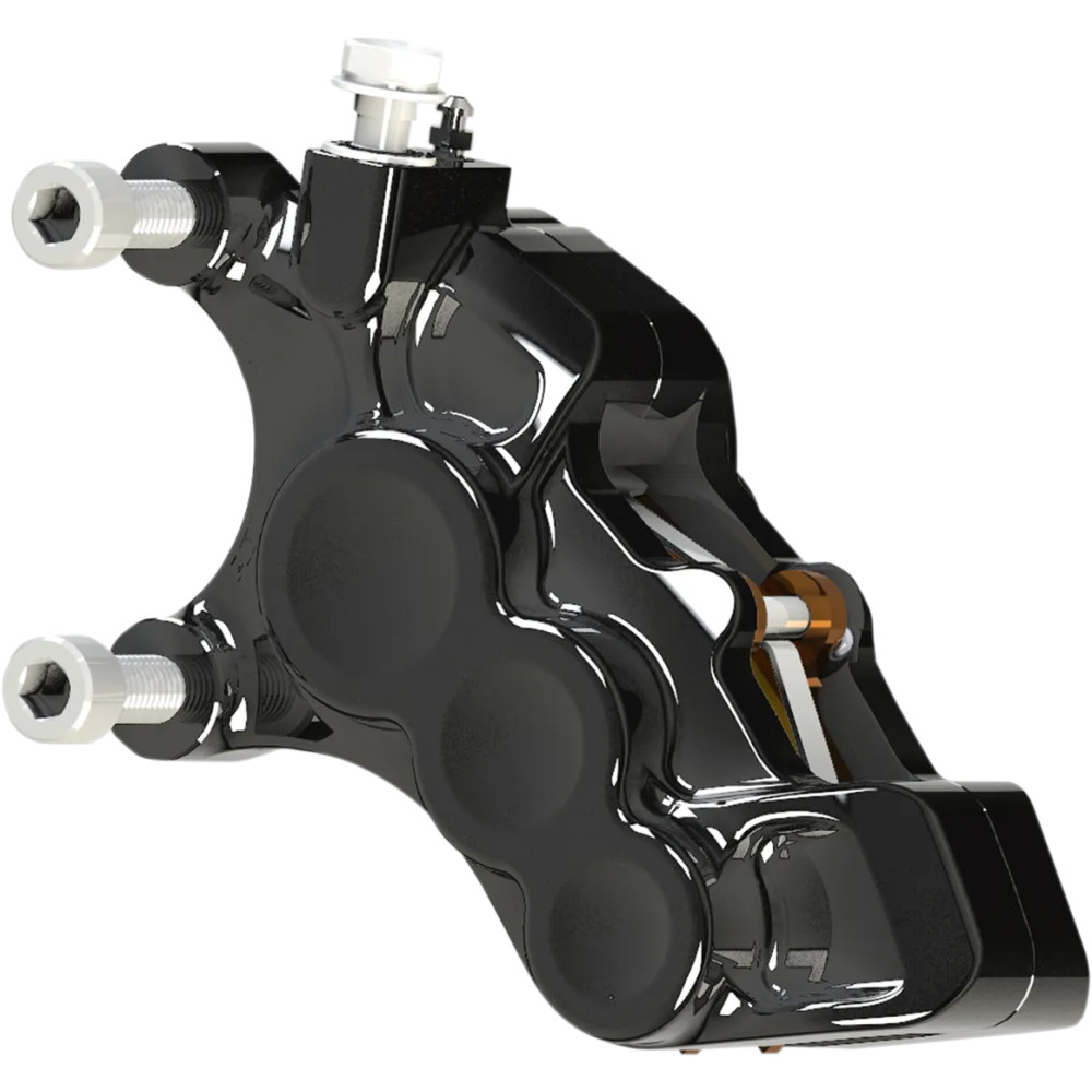 Ness Tech Six-Piston Differential Bore Caliper — 6-piston, 300 mm (11.8"), front left, with ABS, black