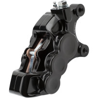 Ness Tech Four-Piston Caliper — 11.8" rotor, Front left, Black