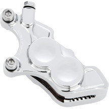 Ness Tech Four-Piston Caliper — Front Right, Chrome