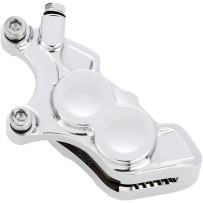 Ness Tech Four-Piston Caliper — Front Right, Chrome