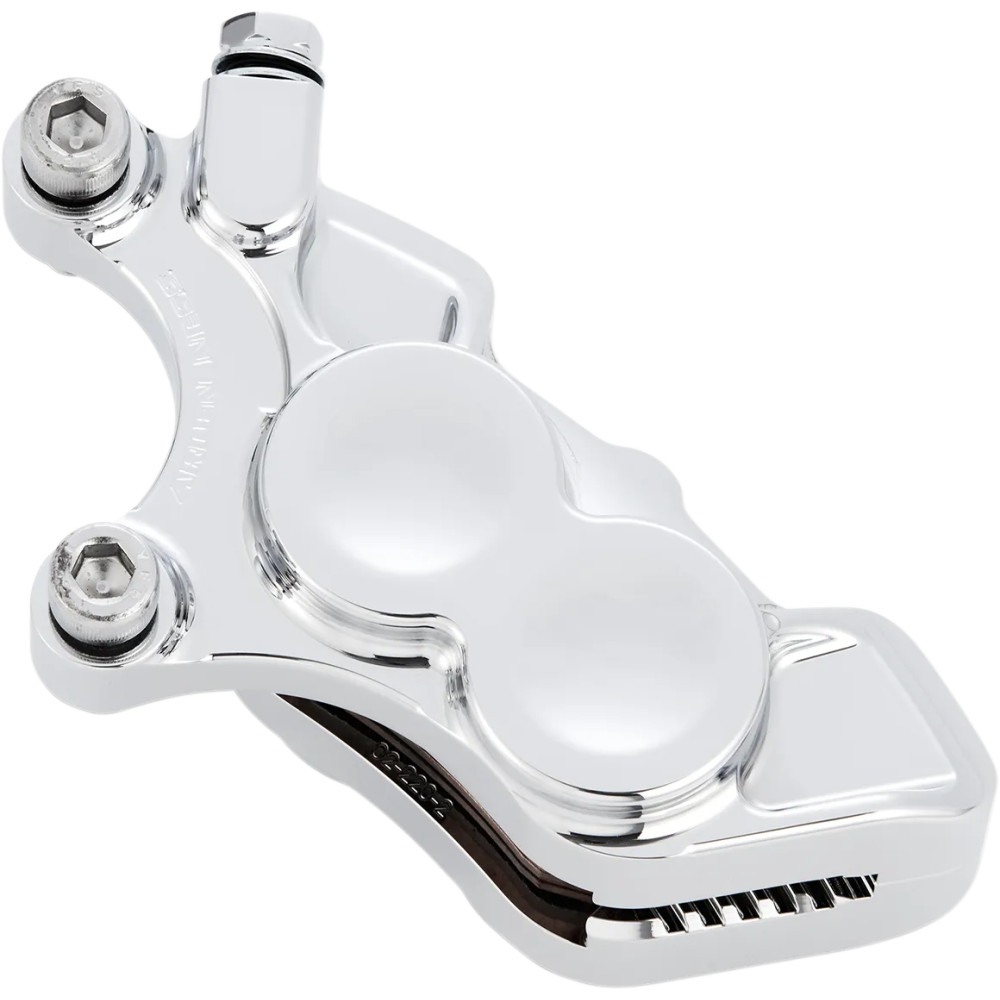 Ness Tech Four-Piston Caliper — Front Right, Chrome