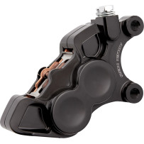 Ness Tech Four-Piston Caliper — Front Right, 11.8" rotor, Black