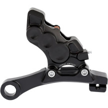 Ness Tech Six-Piston Differential Bore Caliper — 300 mm (11.8"), 6 piston, rear, Black