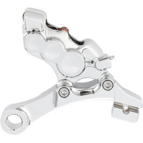 Ness Tech Six-Piston Differential Bore Caliper — 6-piston, 300 mm rotor, rear, Chrome, with ABS